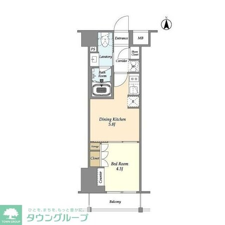 アジュールテラス東陽町の物件間取画像